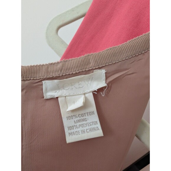 J Crew Womens Coral Pink Sheath Dress Size 12 Sleeveless Lined Zip Back - Picture 11 of 12